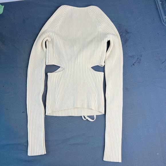 Jonathan Simkhai Elenor Rib Halter Cutout Top XS - Picture 5 of 7